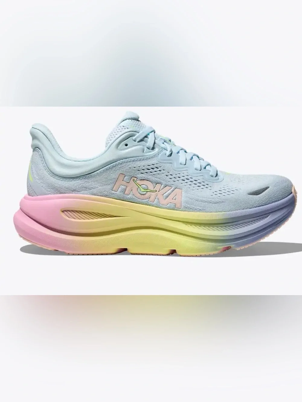 Hoka Bondi 9 Running Shoe in Glimmering Blue/overcast - size 9